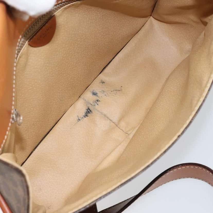 Celine Vintage Macadam Shoulder Bag Brown Canvas Fair condition - Box View