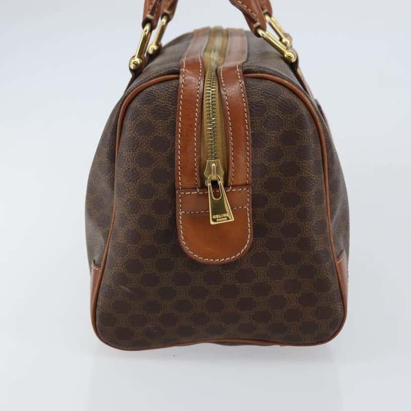 Celine Vintage Macadam Boston bag Brown Canvas Good condition - Inside View