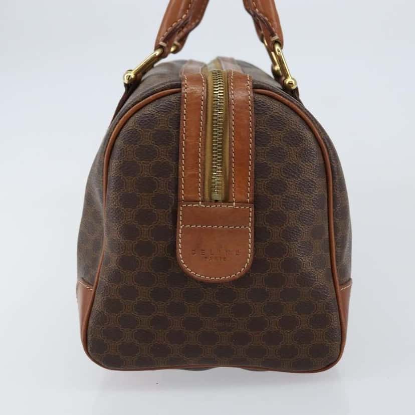 Celine Vintage Macadam Boston bag Brown Canvas Good condition - Model View