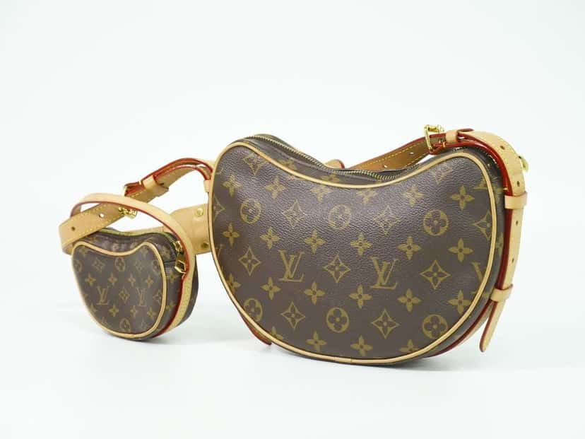 Louis Vuitton Croissant Handbag Brown Canvas Good condition - Back View