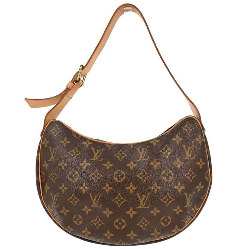 Louis Vuitton Croissant Handbag Brown Canvas Good condition - Front View