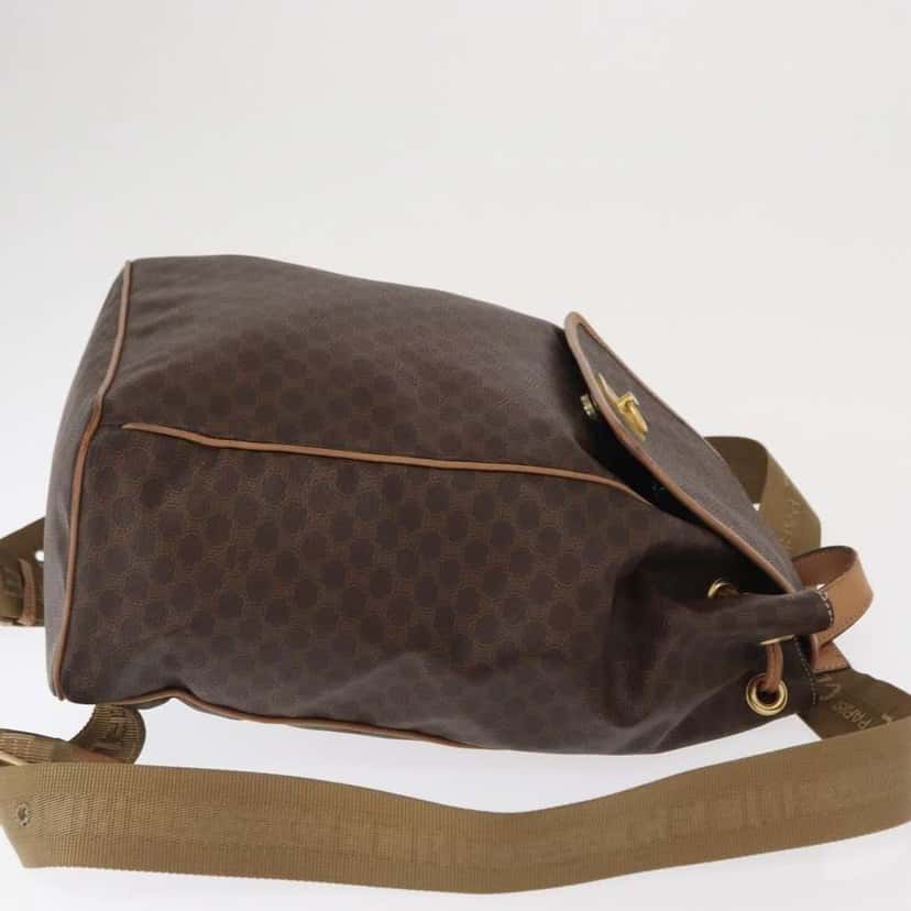 Celine Vintage Macadam Backpack Brown Canvas Good condition - Inside View