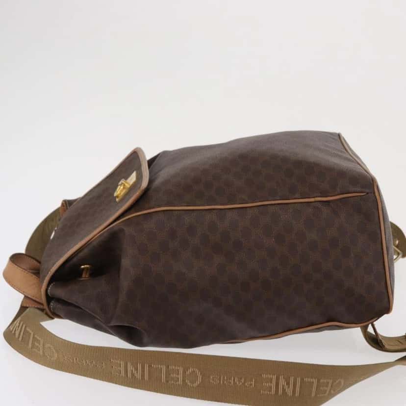 Celine Vintage Macadam Backpack Brown Canvas Good condition - Model View