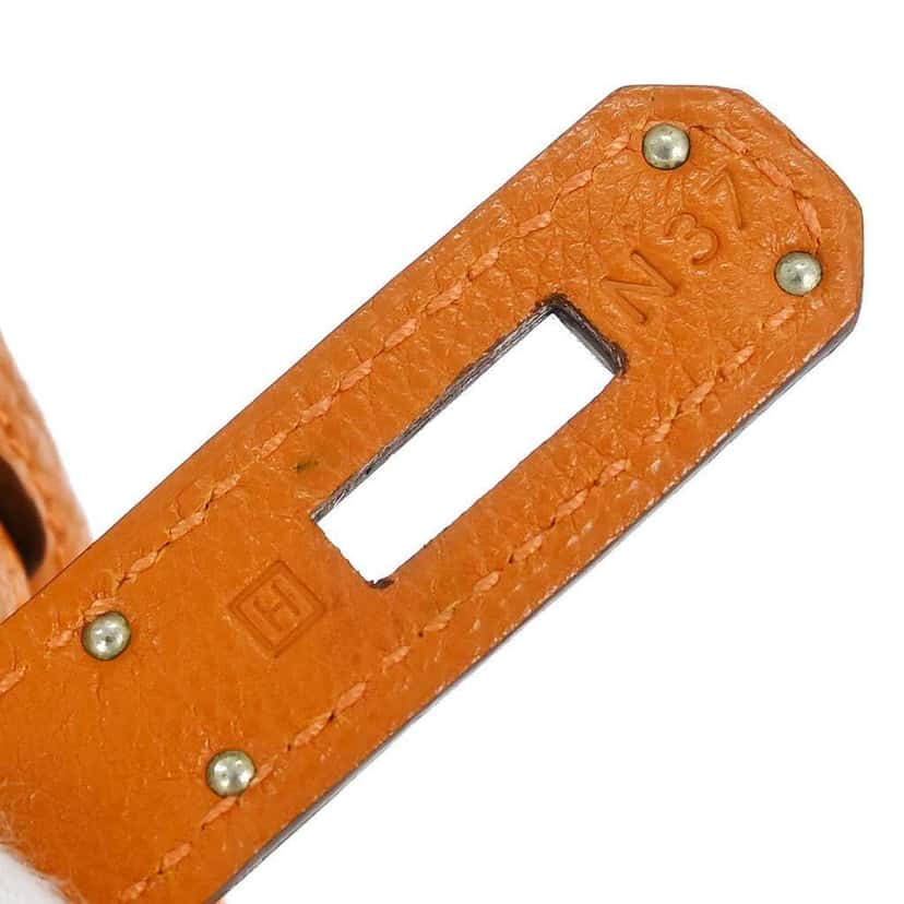 Hermès Kelly Handbag Orange Leather Good condition - Box View