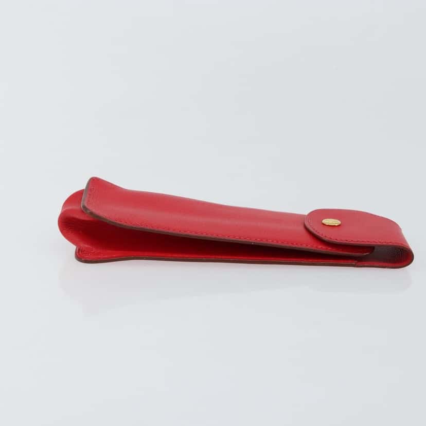 Hermès Glasses Case Red Leather Good condition - Inside View