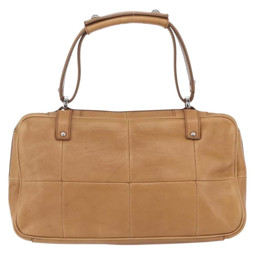 Salvatore Ferragamo Gancini handbag Brown Leather Good condition - Back View