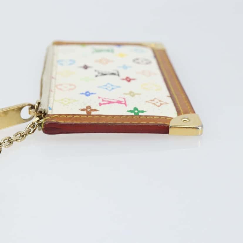 Louis Vuitton Pochette clés NM White Canvas Good condition - Model View