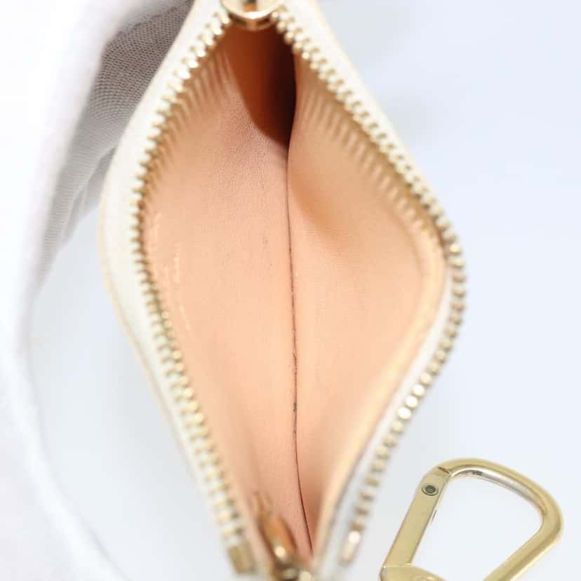 Louis Vuitton Pochette clés NM White Canvas Good condition - Box View