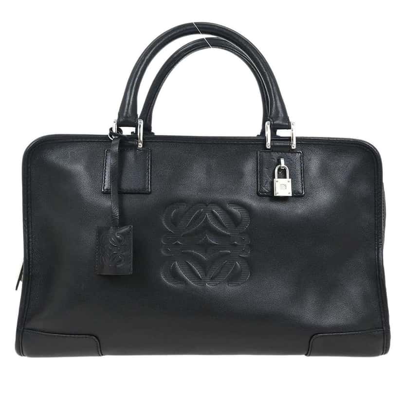 Loewe Amazona NM Bag Black Leather Good condition - Front View