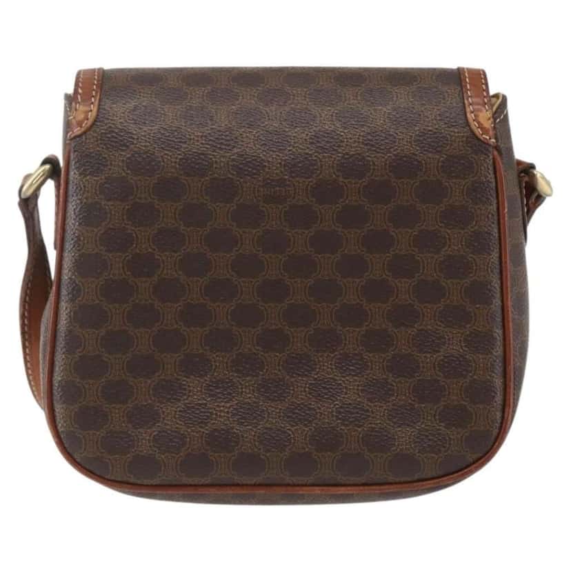 Celine Vintage Macadam Shoulder Bag Brown Canvas Good condition - Back View