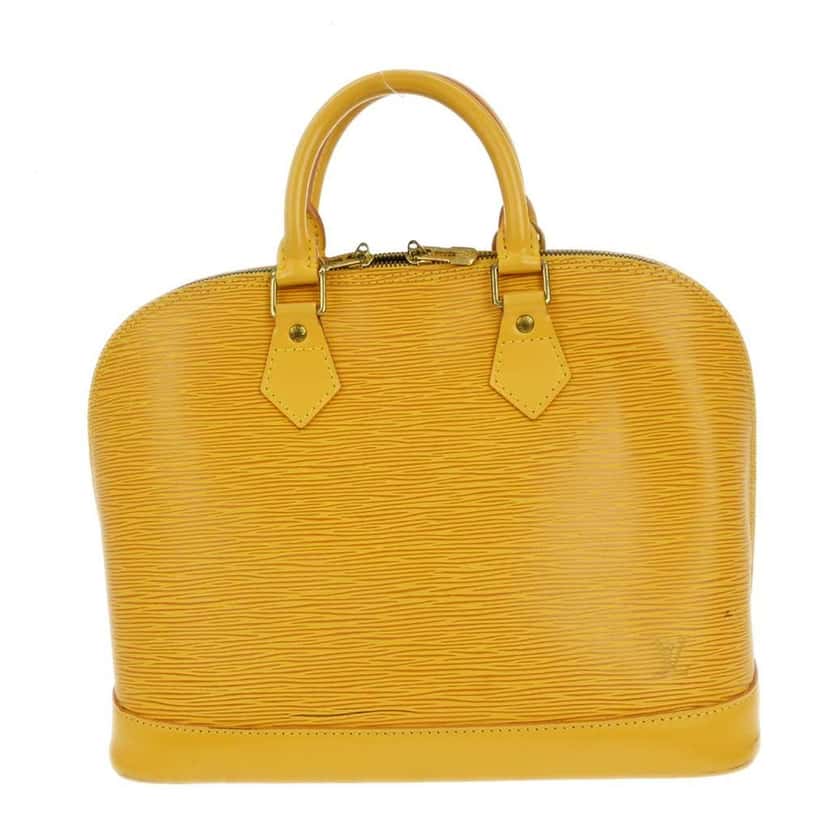 Louis Vuitton Alma Handbag Yellow Leather Good condition - Front View
