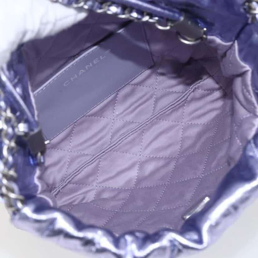 Chanel 22 Chain Hobo Purple Leather Good condition - Box View