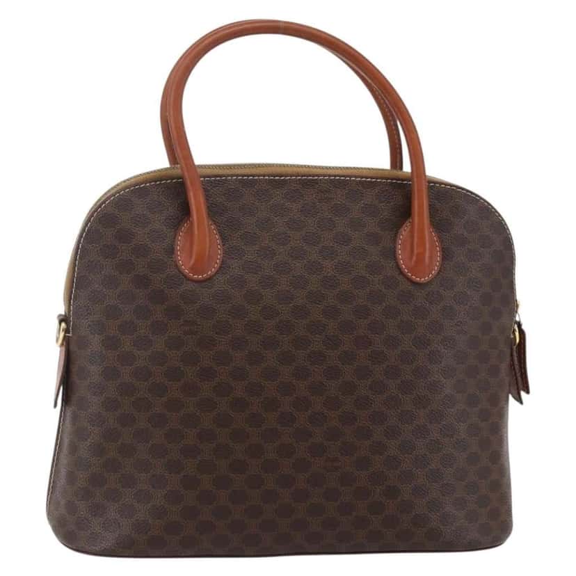 Celine Vintage Macadam Handbag Brown Canvas Good condition - Front View