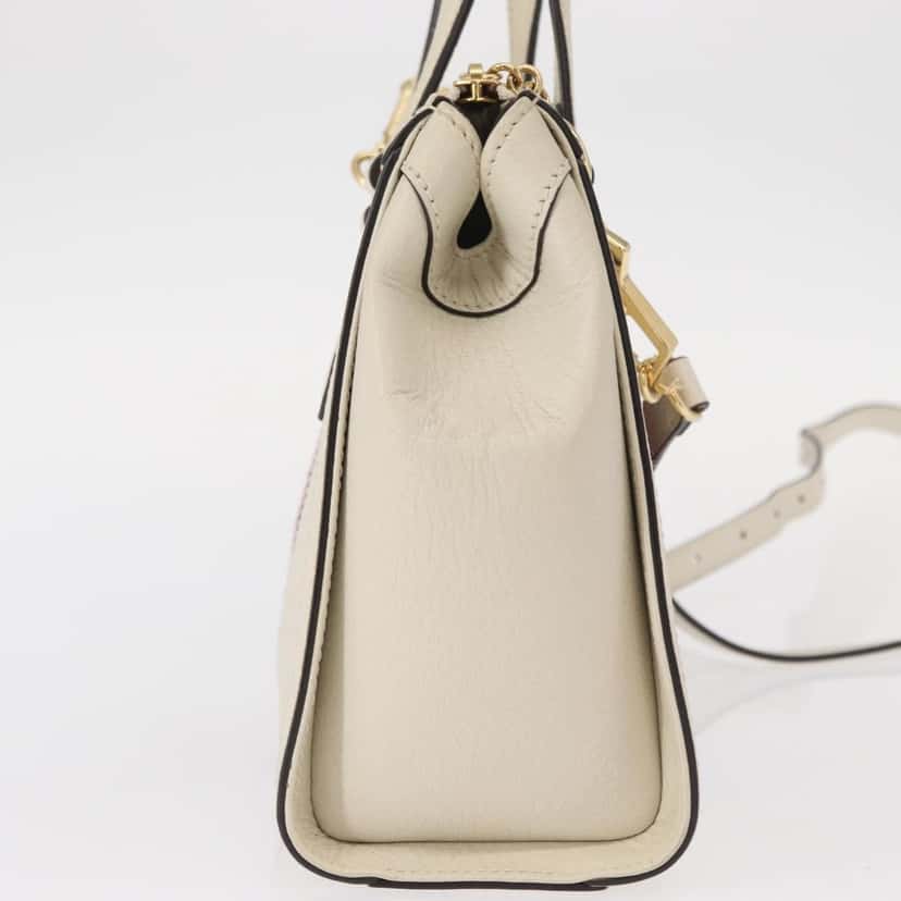 Gucci Ophidia Top Handle Tote White Leather Good condition - Model View