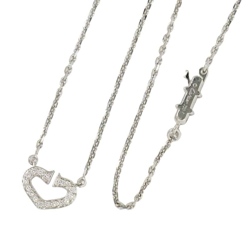 Cartier C Heart de Cartier Pendant Necklace Silver Good condition - Back View