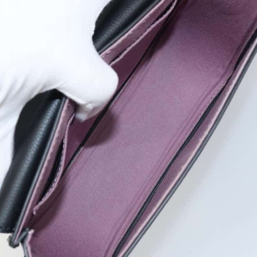 Versace La Medusa Flap Shoulder Bag Black Leather Good condition - Box View