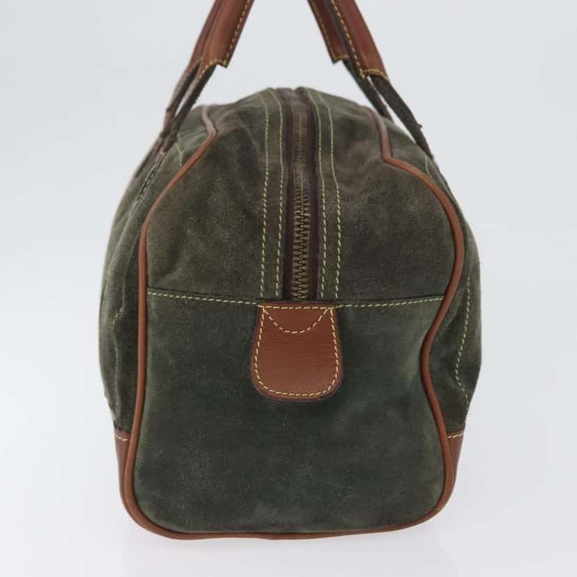 Loewe Anagram handbag Green Suede Fair condition - Inside View