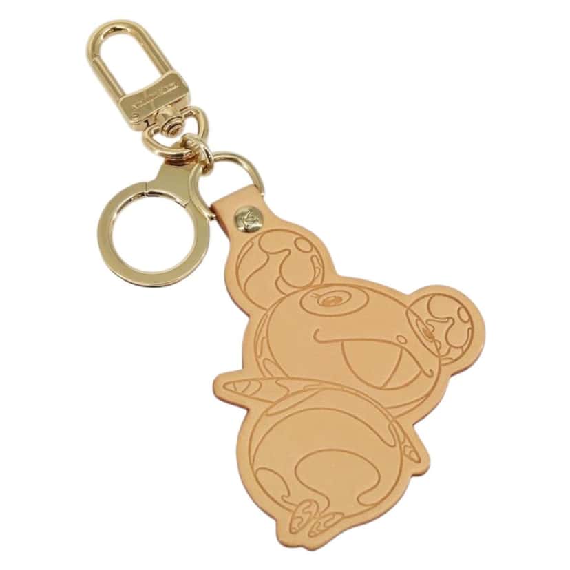 Louis Vuitton Murakami Panda Bag Charm and Keychain Beige Leather Very good condition - Front View
