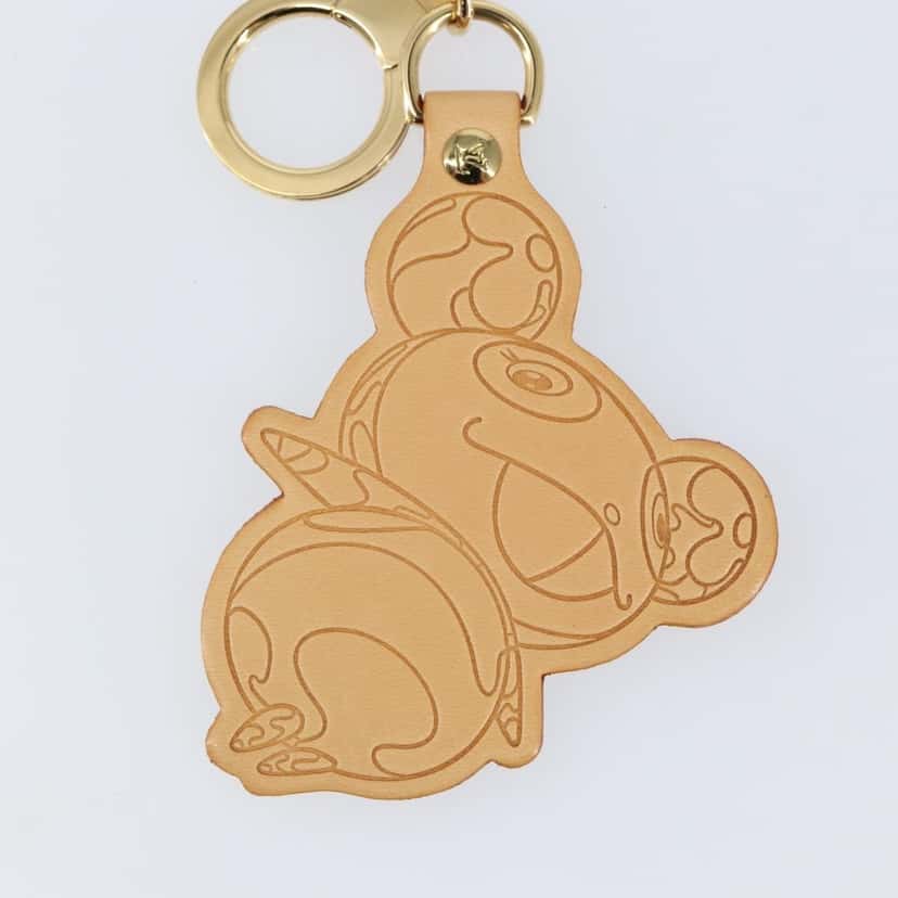Louis Vuitton Murakami Panda Bag Charm and Keychain Beige Leather Very good condition - Inside View