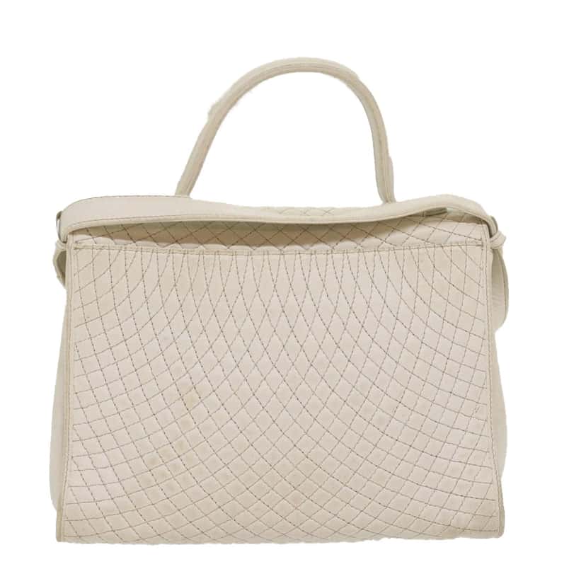 Bally Handbag White Leather Good condition - Back View