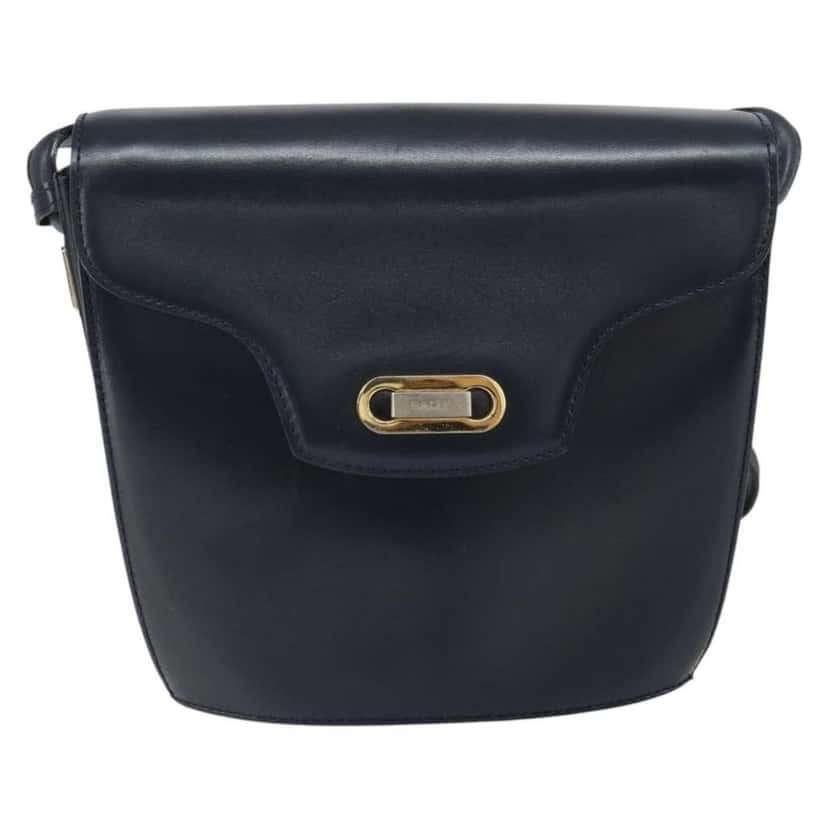 Bally Vintage Shoulder Bag Black Leather Fair condition - Front View