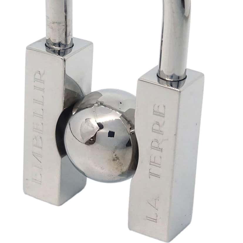 Hermès LHomme Peut Embellir La Terre Cadena Lock Charm Silver Good condition - Inside View