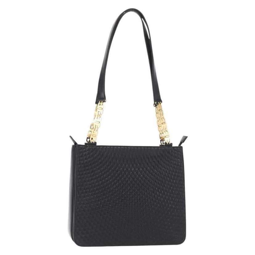 Bally Vintage Shoulder Bag Black Leather Good condition - Front View