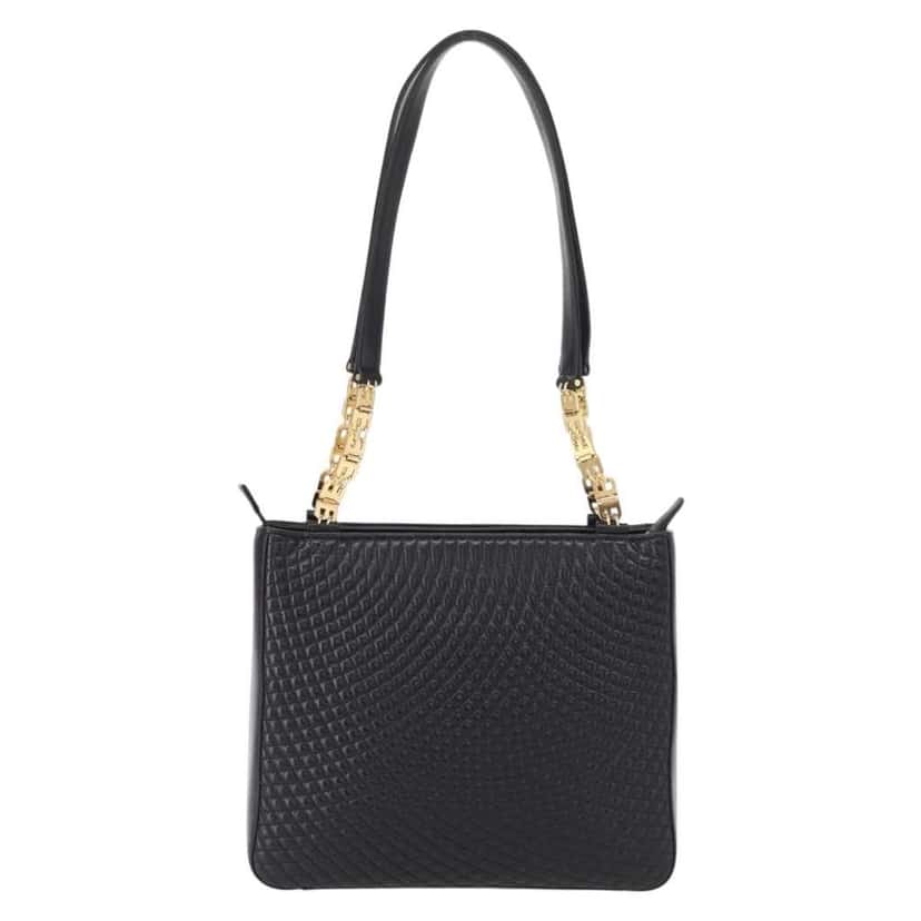 Bally Vintage Shoulder Bag Black Leather Good condition - Back View