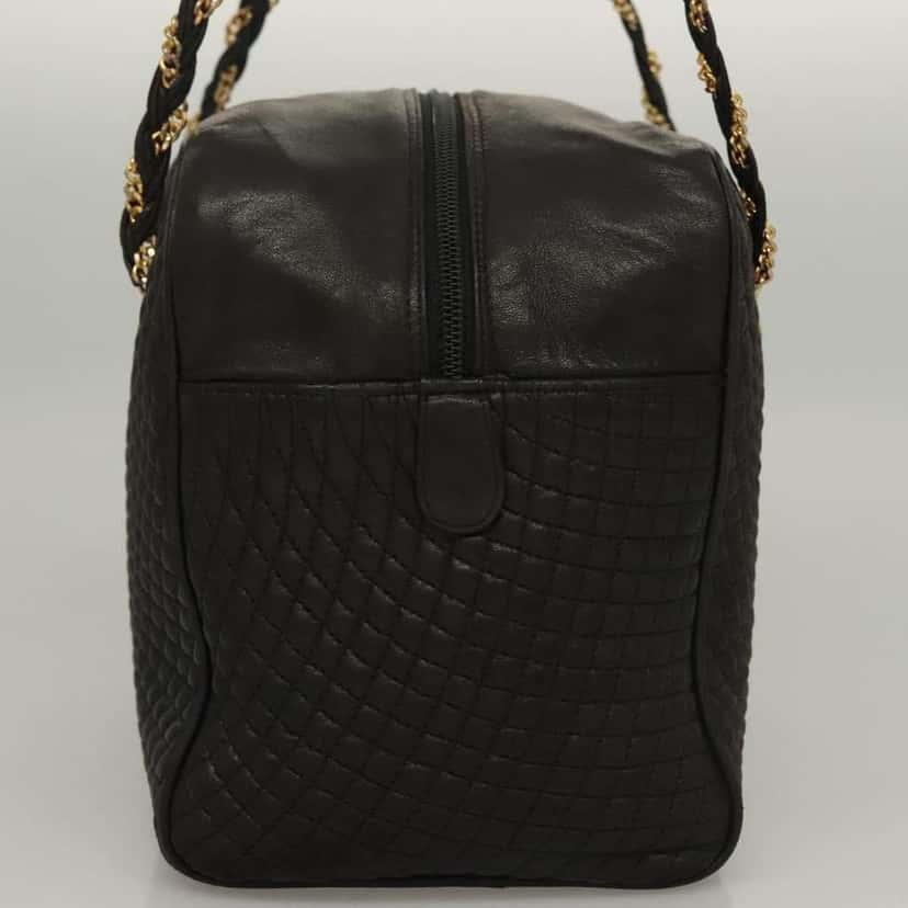 Bally Vintage Chain Shoulder Bag Brown Leather Good condition - Inside View