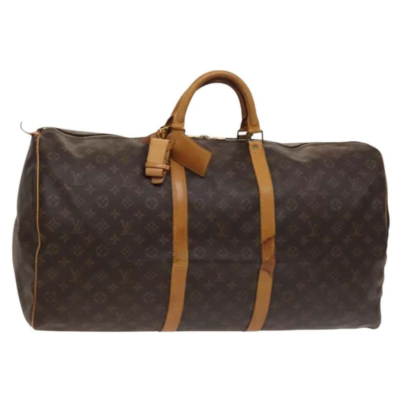 Louis Vuitton Keepall Bag Brown Canvas Good condition - Front View