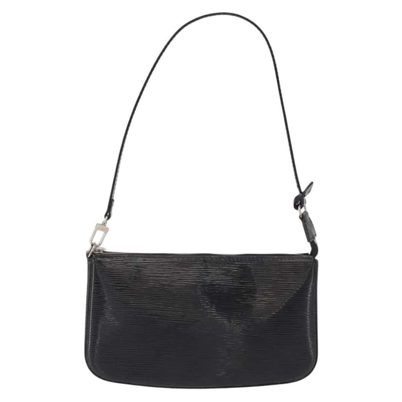 Louis Vuitton Pochette Accessoires NM Black Leather Good condition - Front View