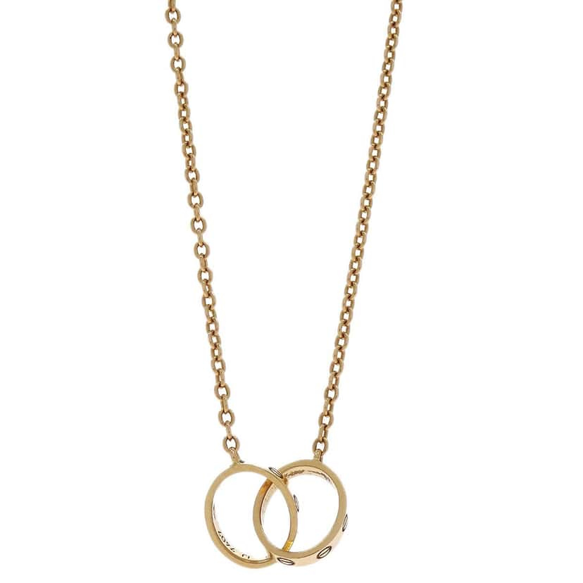 Cartier Love Interlocking Necklace Gold Good condition - Back View