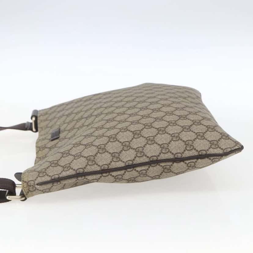 Gucci Zip Top Messenger Bag Beige Canvas Good condition - Inside View