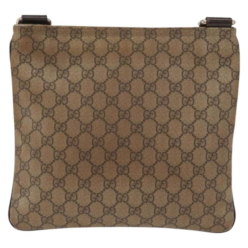 Gucci Flat Messenger Bag Beige Good condition - Back View