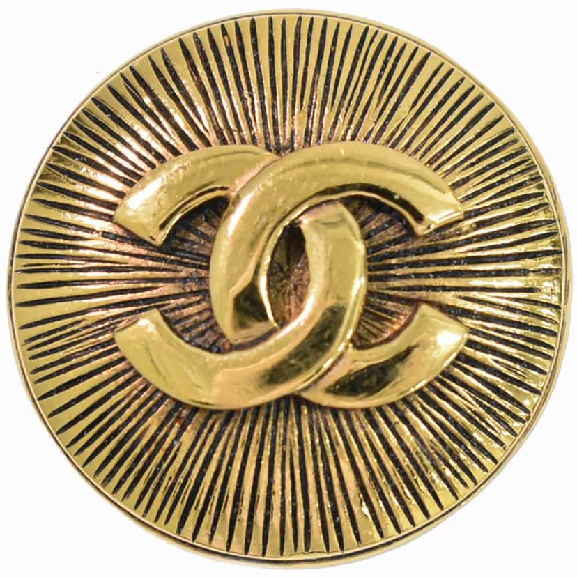 Chanel CC Brooch Gold Good condition - Front View
