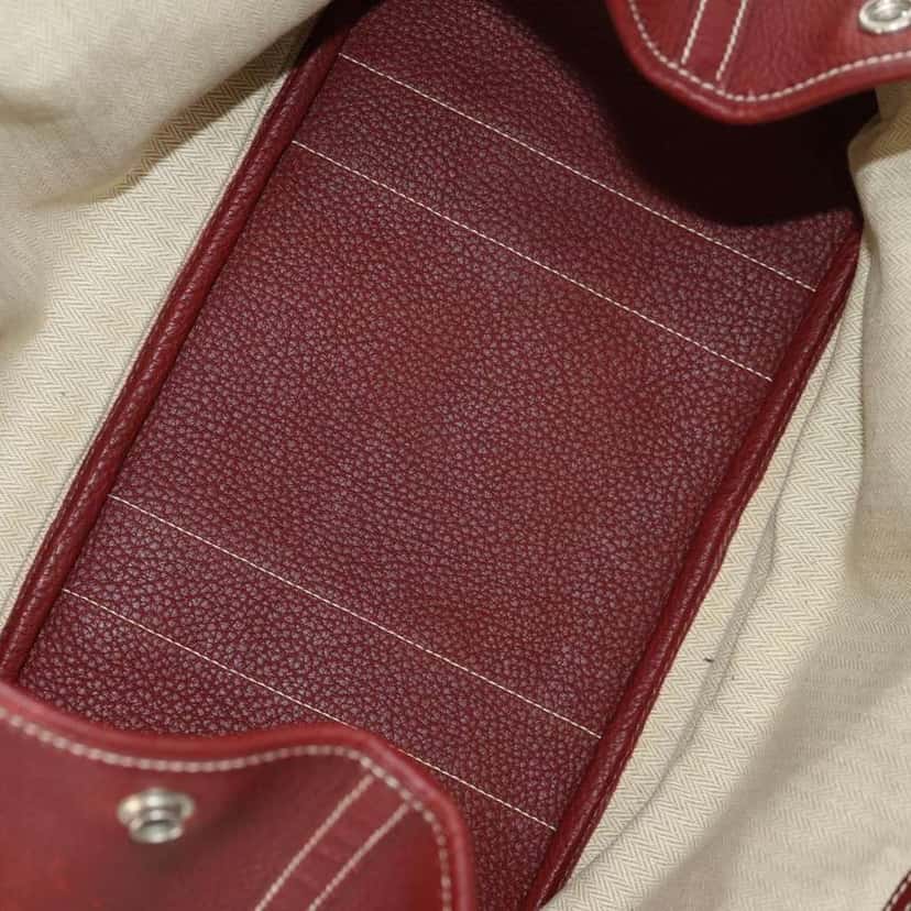 Hermès Garden Party Tote Burgundy Leather Good condition - Box View