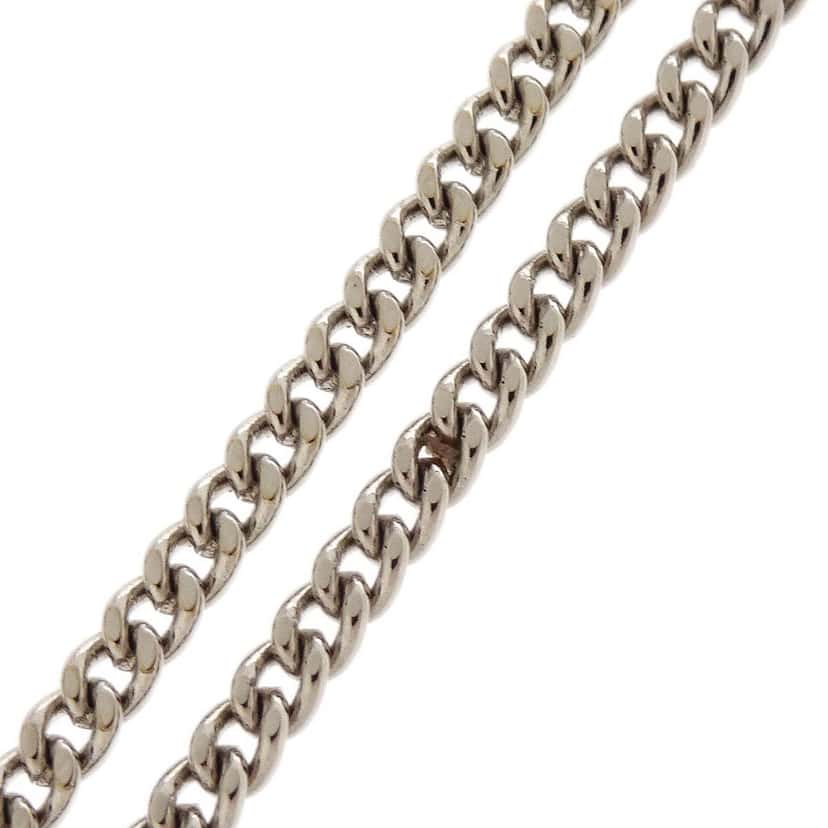 Chanel CC Cluster Drop Pendant Necklace Silver Metal Good condition - Inside View