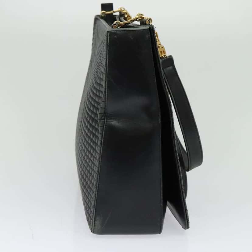 Bally Vintage Shoulder Bag Black Leather Good condition - Inside View