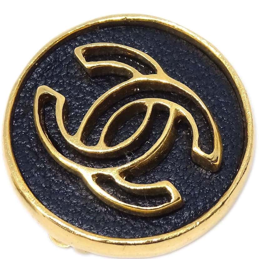Chanel CC Clip On Earrings Gold Good condition - Inside View
