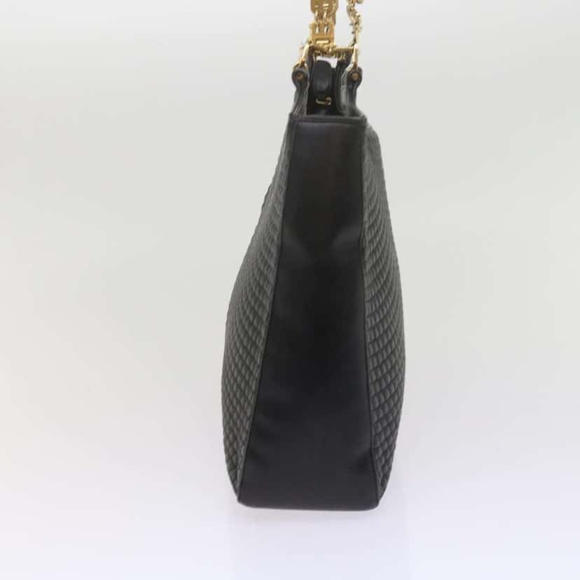 Bally Vintage Chain Shoulder Bag Black Leather Good condition - Inside View