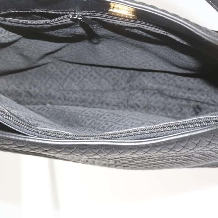 Bally Vintage Chain Shoulder Bag Black Leather Good condition - Box View
