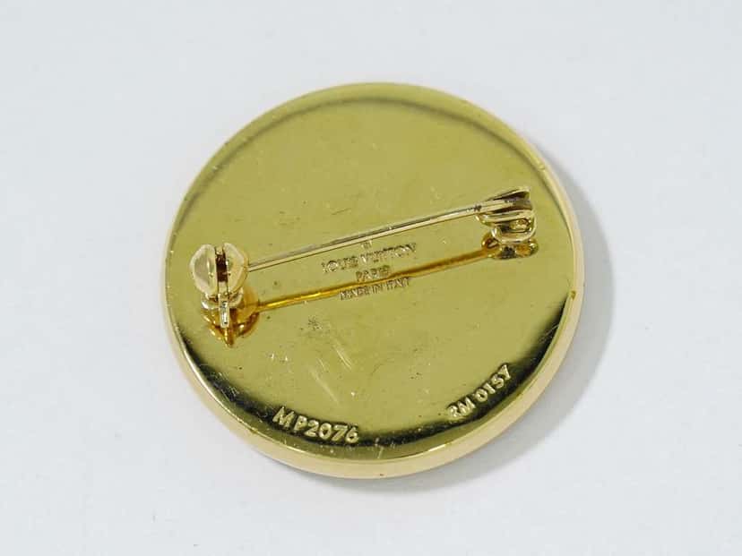 Louis Vuitton Single LV Snowflake Pin Brown Good condition - Back View