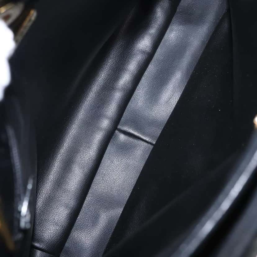 Bally Vintage Chain Shoulder Bag Black Leather Good condition - Box View