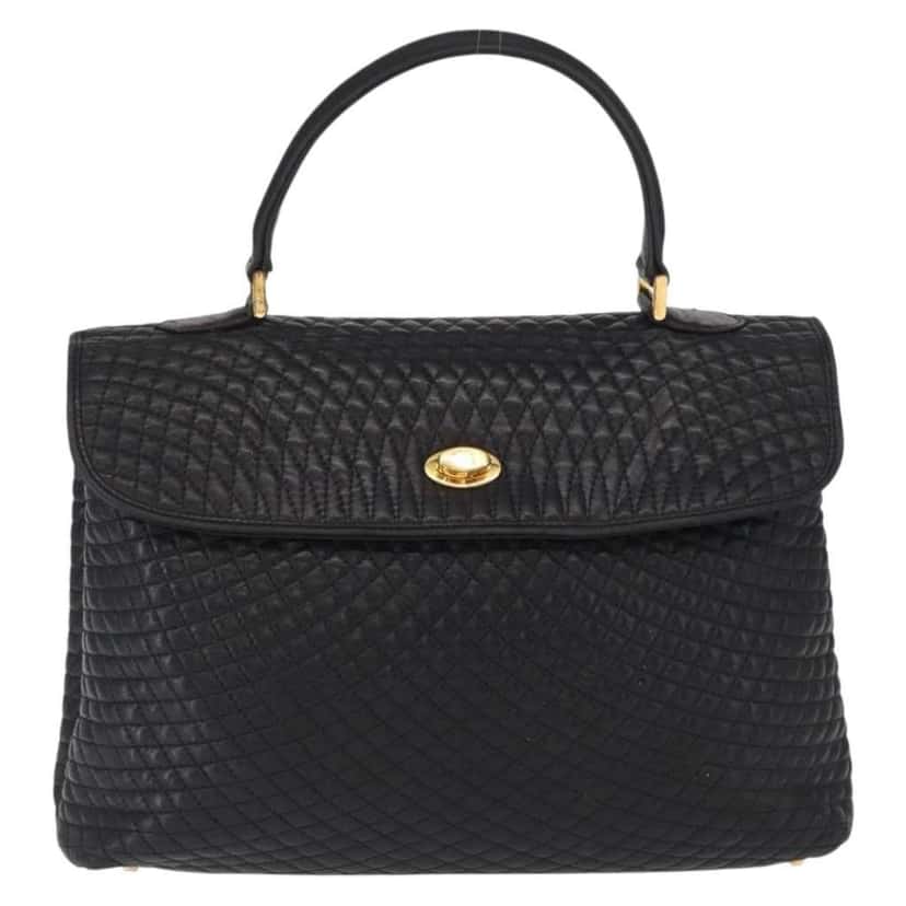 Bally Vintage Handbag Black Leather Good condition - Front View