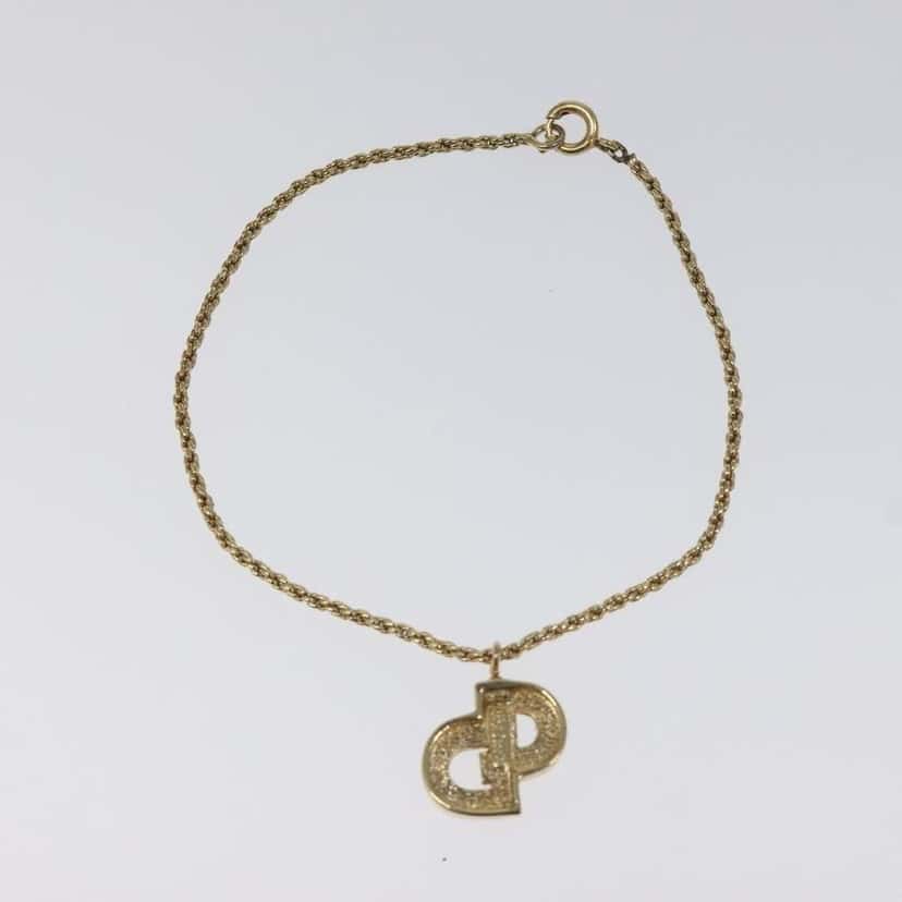 Christian Dior CD Logo Bracelet Gold Metal Good condition - Inside View