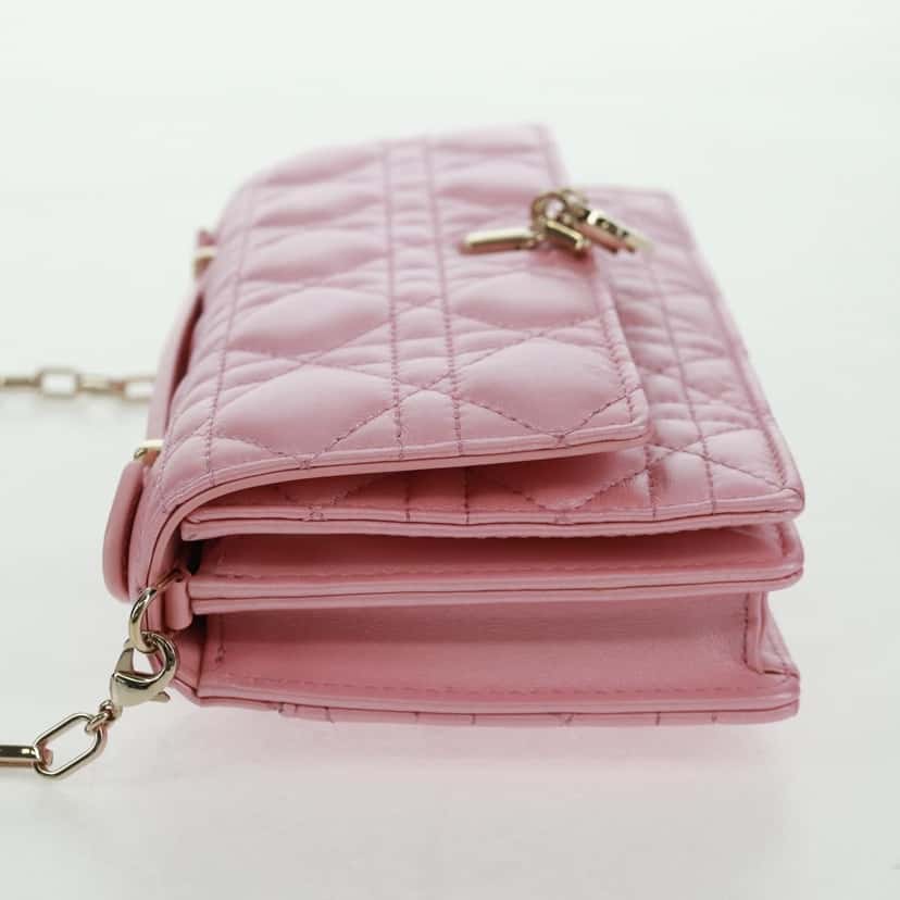Christian Dior My Dior Top Handle Flap Bag Pink Leather Good condition - Inside View