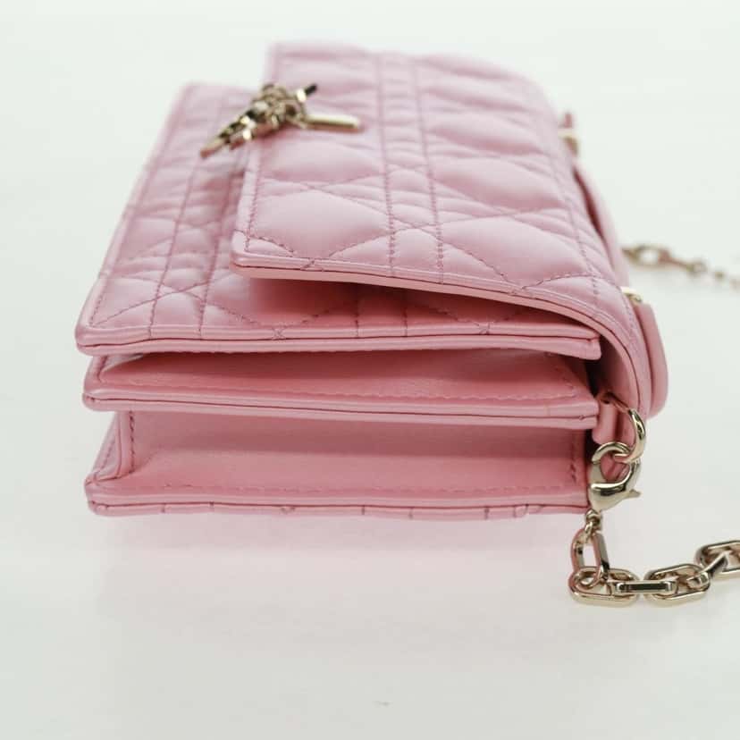 Christian Dior My Dior Top Handle Flap Bag Pink Leather Good condition - Model View