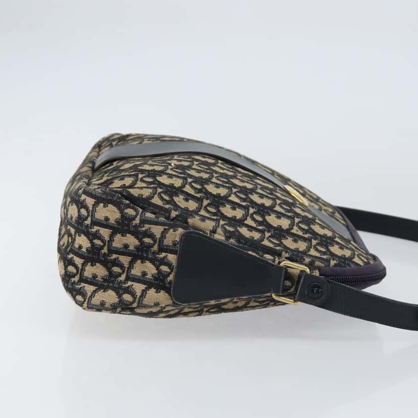 Christian Dior Vintage CD Trotter Handbag Navy Canvas Good condition - Inside View