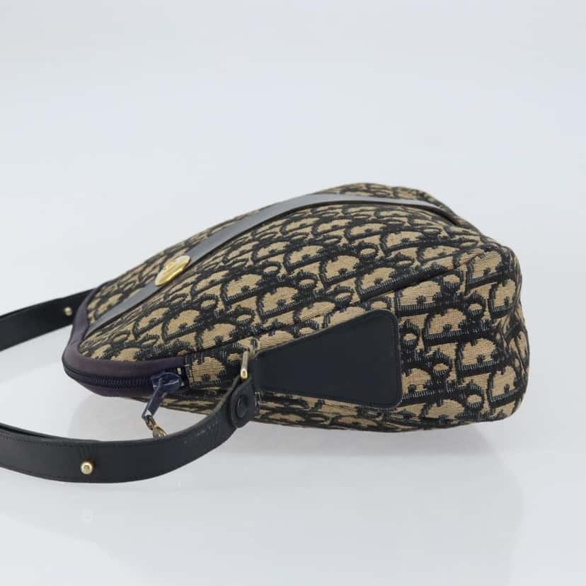 Christian Dior Vintage CD Trotter Handbag Navy Canvas Good condition - Model View