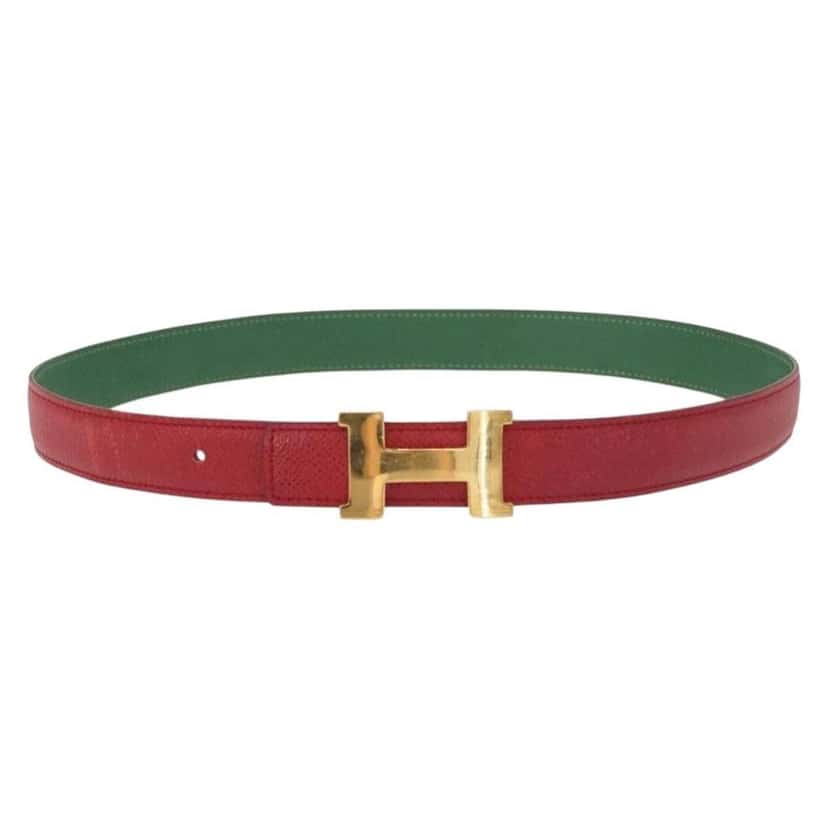Hermès Constance Belt Red Leather Good condition - Front View